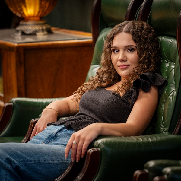 Senior Picture of girl sitting on chair